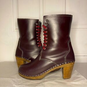 MAGUBA Sidney wooden clog boots, size 8.5